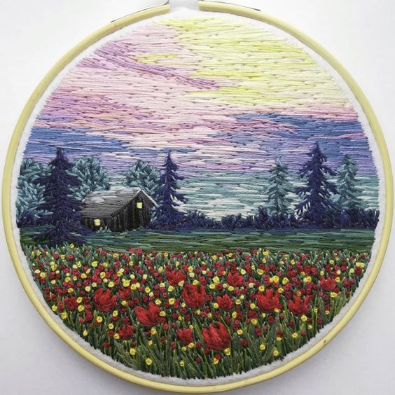 Các cách thêu phối màu cho bầu trời của riêng bạn