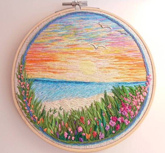 Các cách thêu phối màu cho bầu trời của riêng bạn