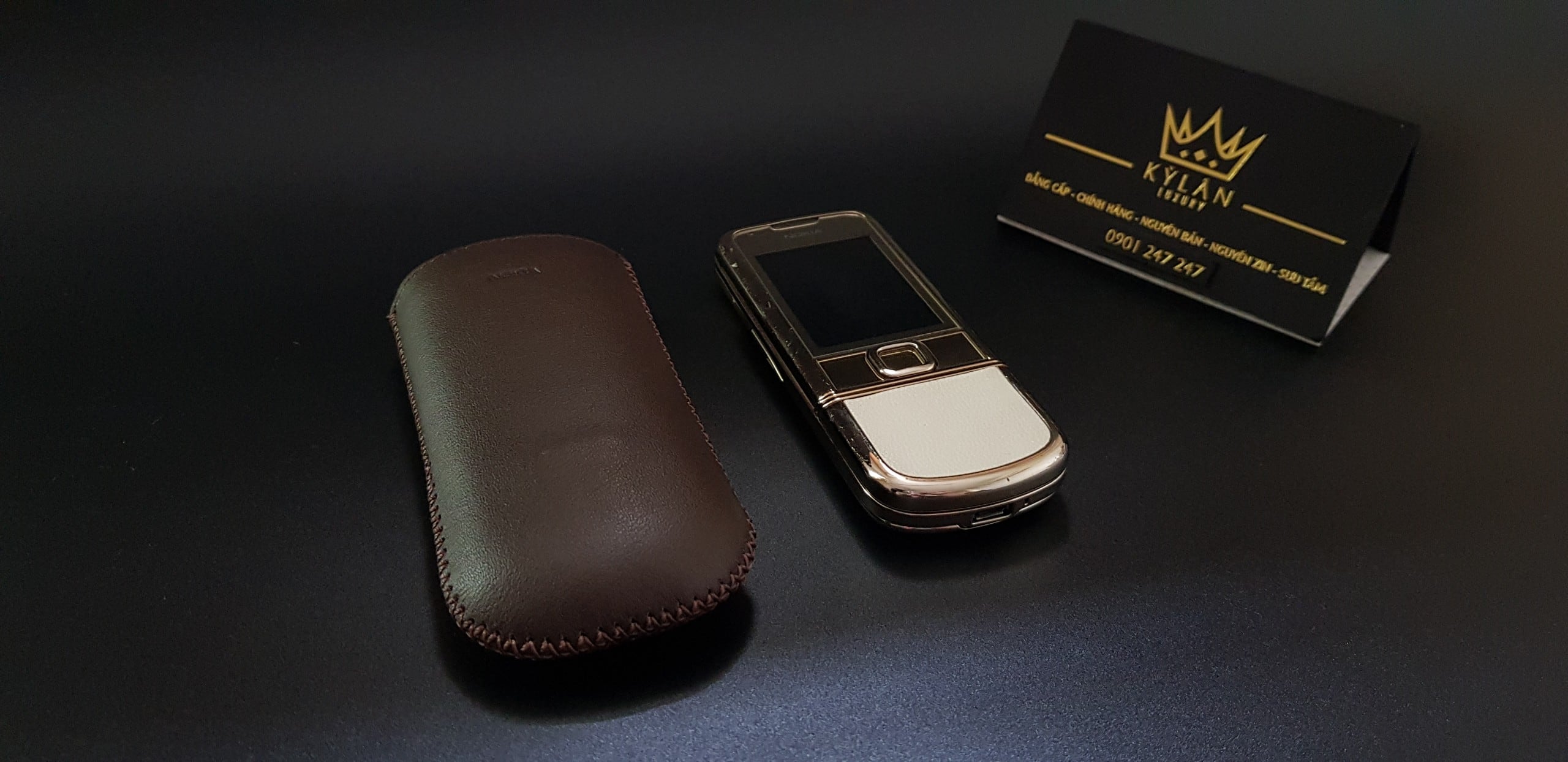 Bao da rút Nokia 8800 màu nâu - Brown 13 Kỳ Lân Luxury bao da rut nokia 8800 mau nau 8 Bao da rút Nokia 8800 màu nâu - Brown