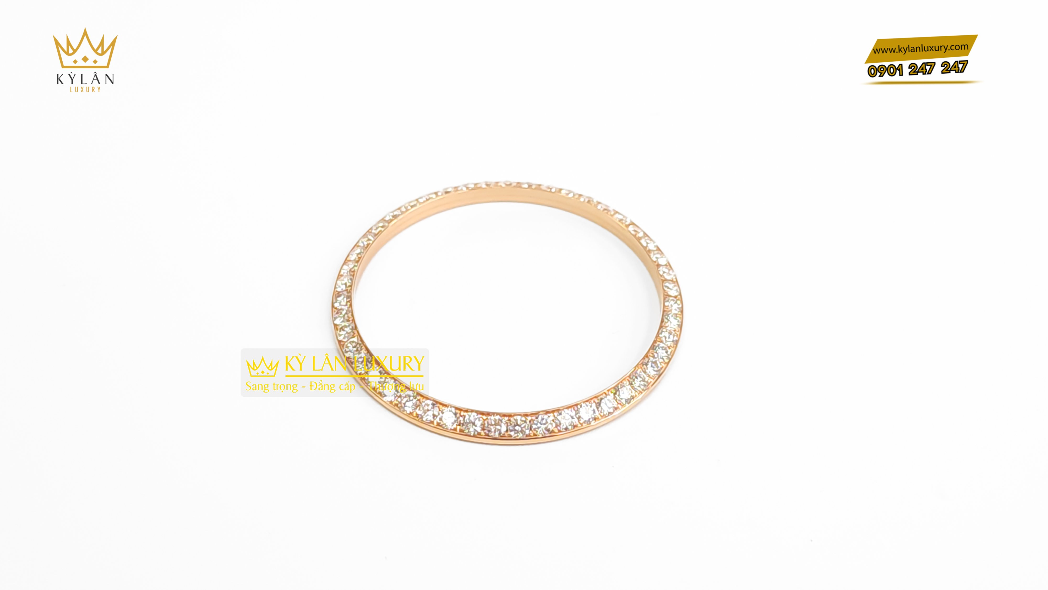 Bezel Rolex Diamond Rose Gold 41mm 6 Kỳ Lân Luxury bezel rolex diamond rose gold 10 Bezel Rolex Diamond Rose Gold 41mm