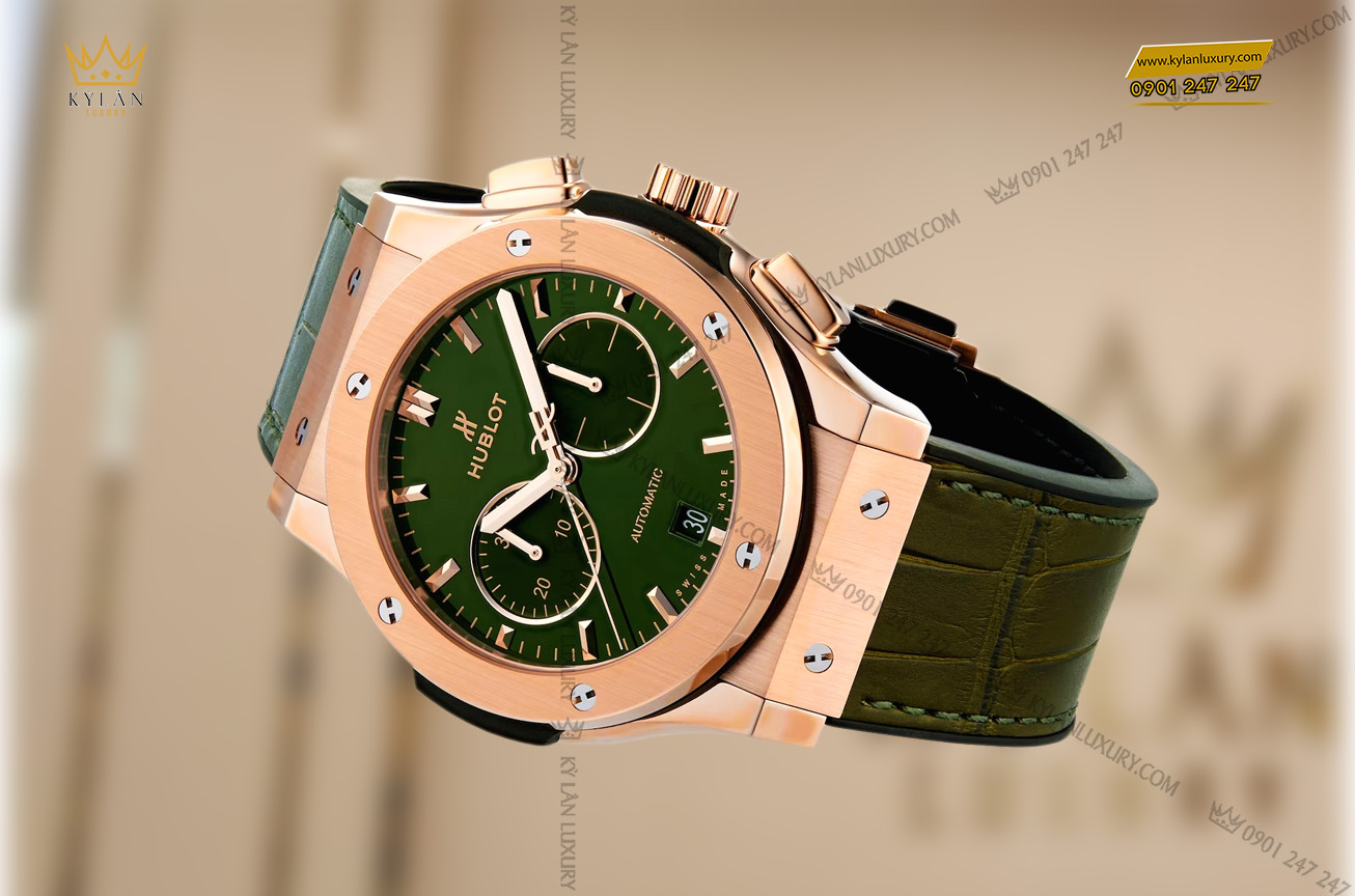 Mẫu sản phẩm đồng hồ Hublot Classic Fusion Chronograph King Gold Green mang đến vẻ đẹp nam tính, đẳng cấp, sang trọng