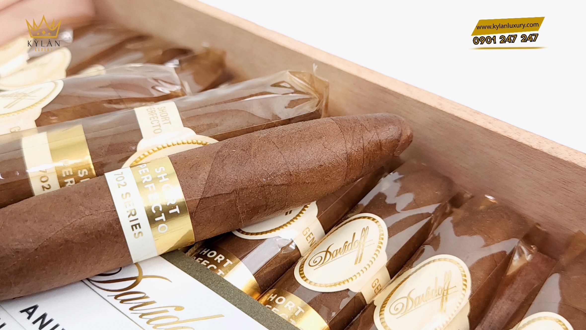Cigar Davidoff Aniversario Short Perfecto 19 Kỳ Lân Luxury xi ga davidoff aniversario short perfecto 10 Cigar Davidoff Aniversario Short Perfecto
