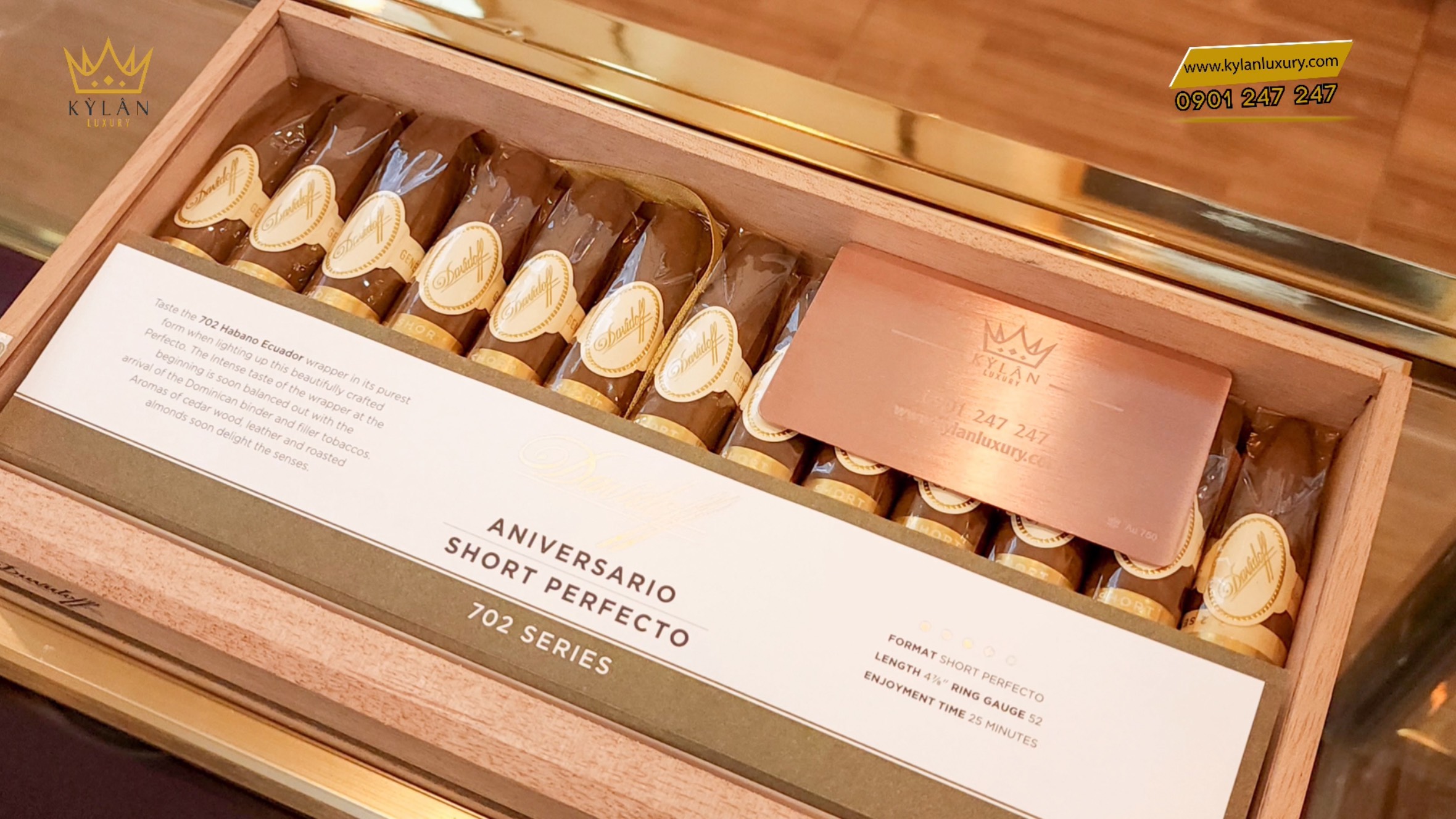 Cigar Davidoff Aniversario Short Perfecto 5 Kỳ Lân Luxury xi ga davidoff aniversario short perfecto 13 Cigar Davidoff Aniversario Short Perfecto