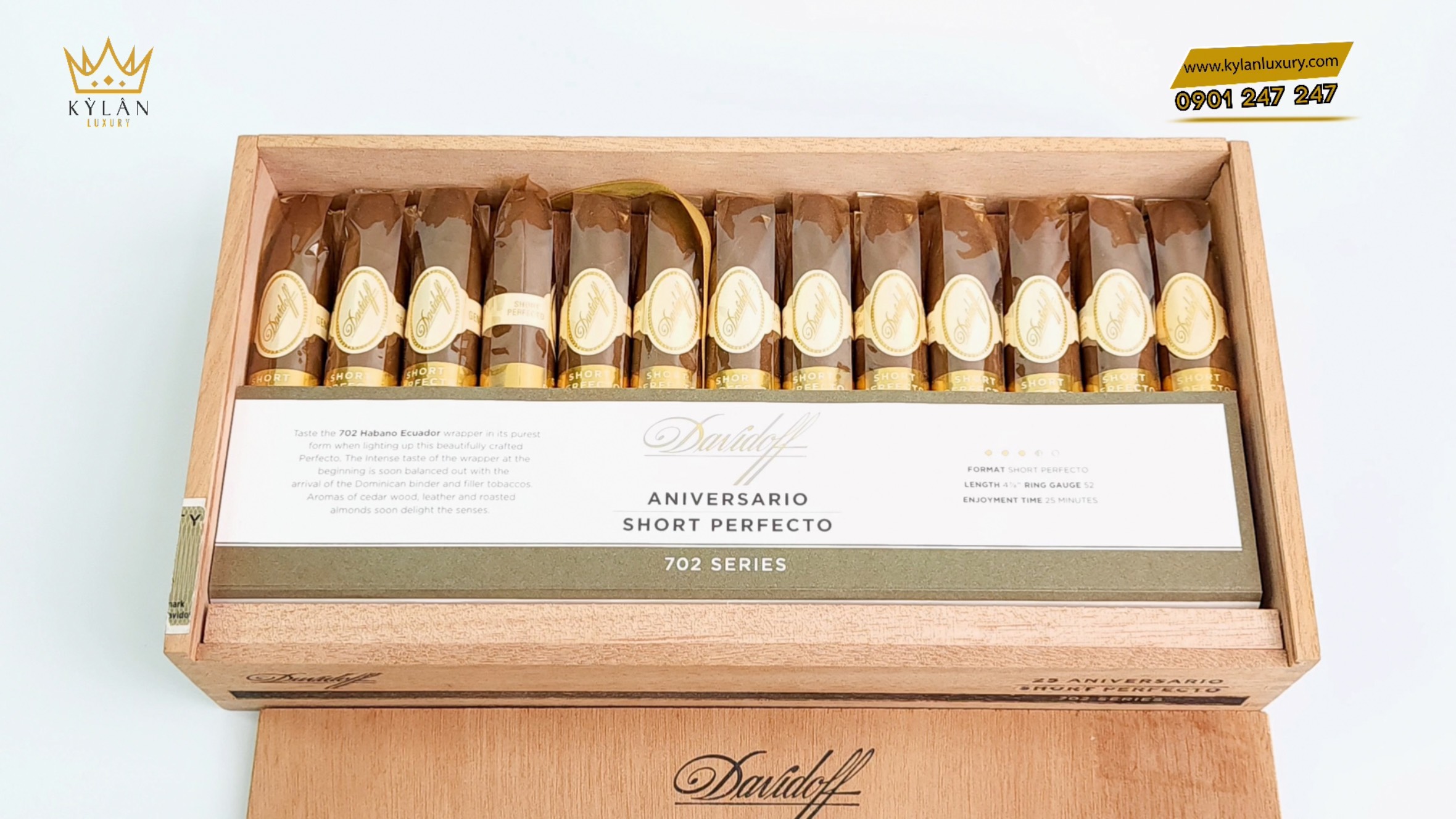 Cigar Davidoff Aniversario Short Perfecto 8 Kỳ Lân Luxury xi ga davidoff aniversario short perfecto 16 Cigar Davidoff Aniversario Short Perfecto