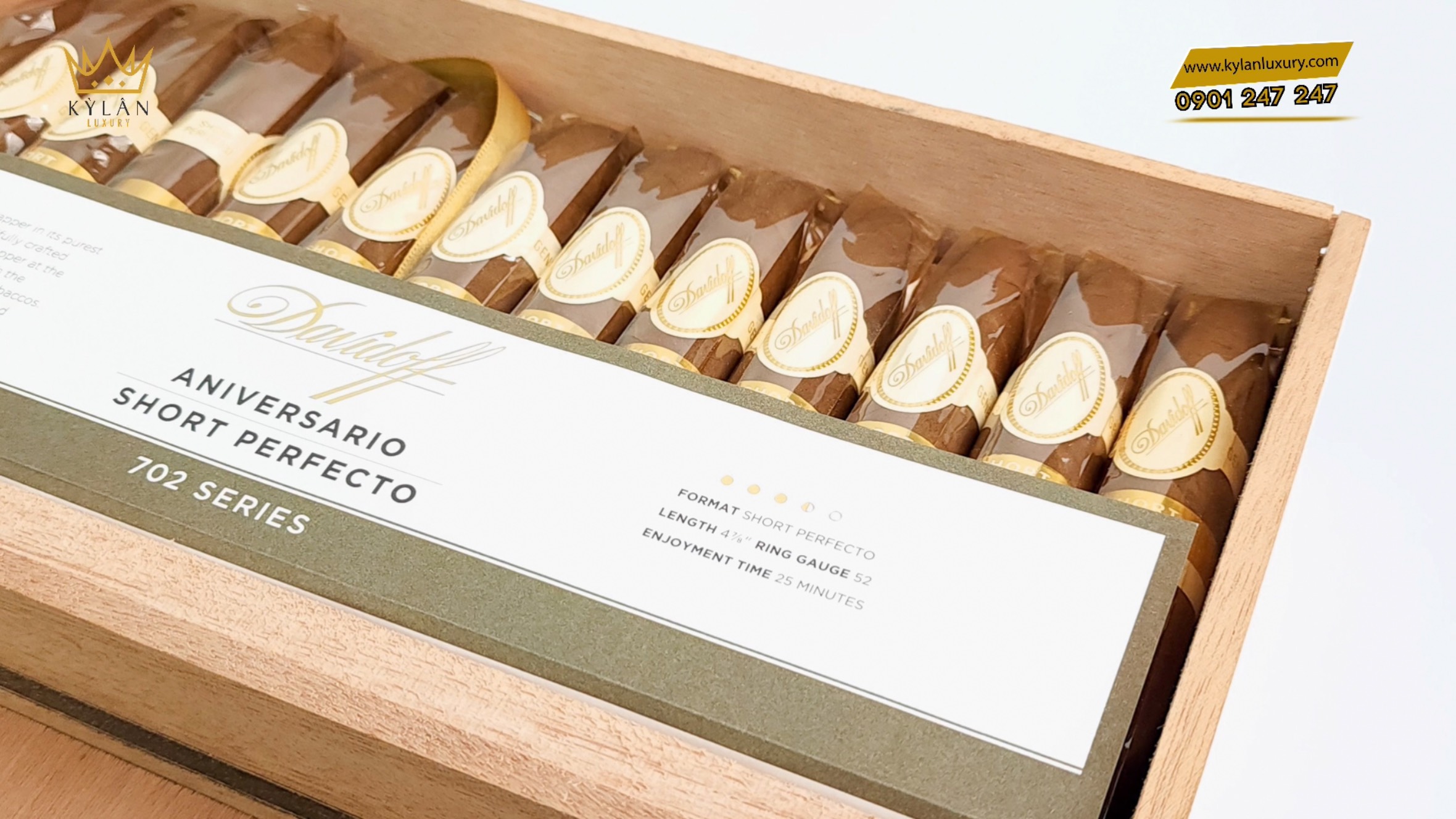 Cigar Davidoff Aniversario Short Perfecto 3 Kỳ Lân Luxury xi ga davidoff aniversario short perfecto 21 Cigar Davidoff Aniversario Short Perfecto
