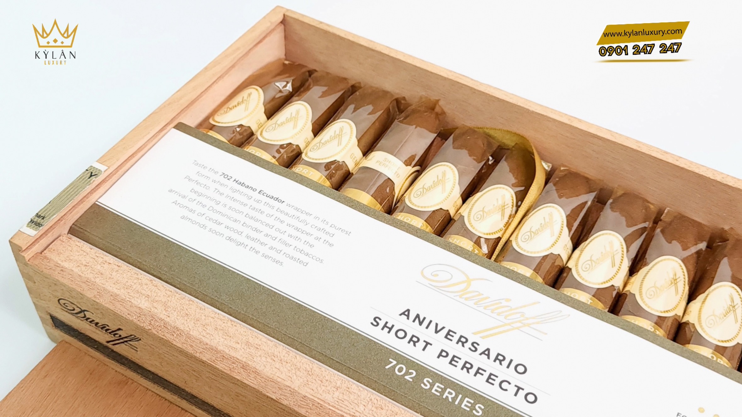 Cigar Davidoff Aniversario Short Perfecto 17 Kỳ Lân Luxury xi ga davidoff aniversario short perfecto 8 Cigar Davidoff Aniversario Short Perfecto