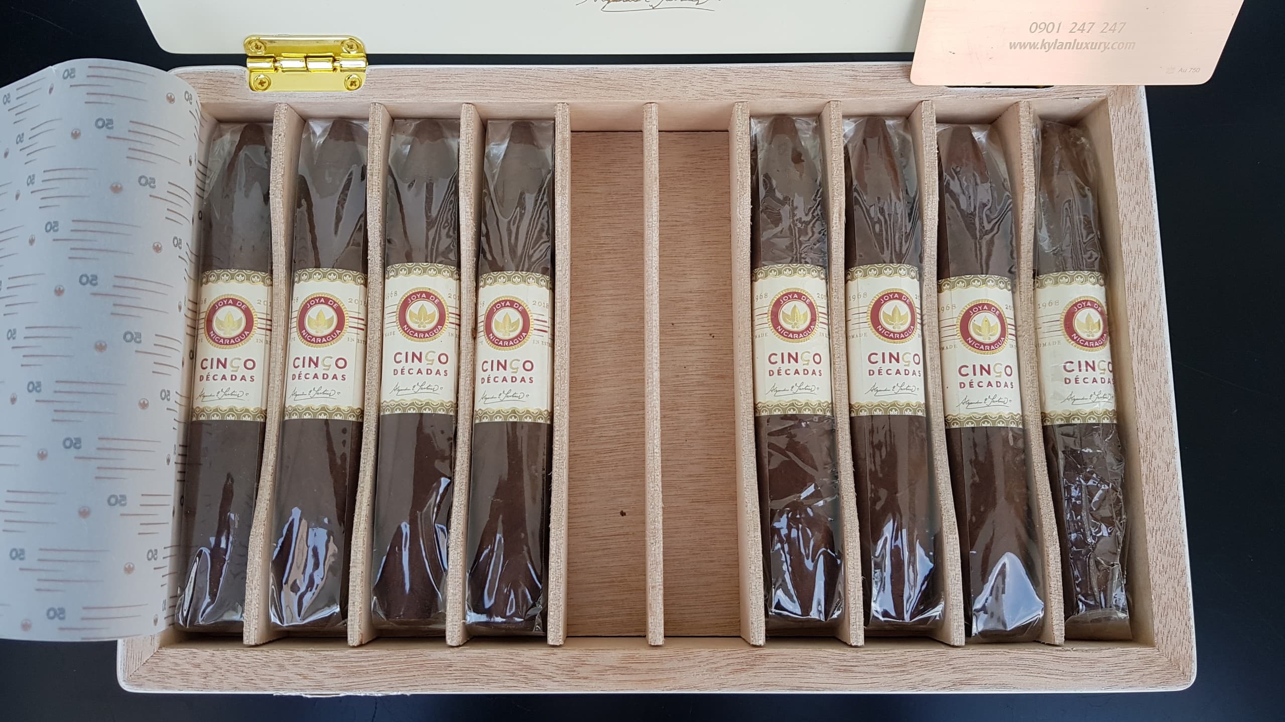 Xì gà Joya de Nicaragua Cinco Décadas Diadema 13 Kỳ Lân Luxury xi ga joya de nicaragua cinco de cadas diadema 16 Xì gà Joya de Nicaragua Cinco Décadas Diadema