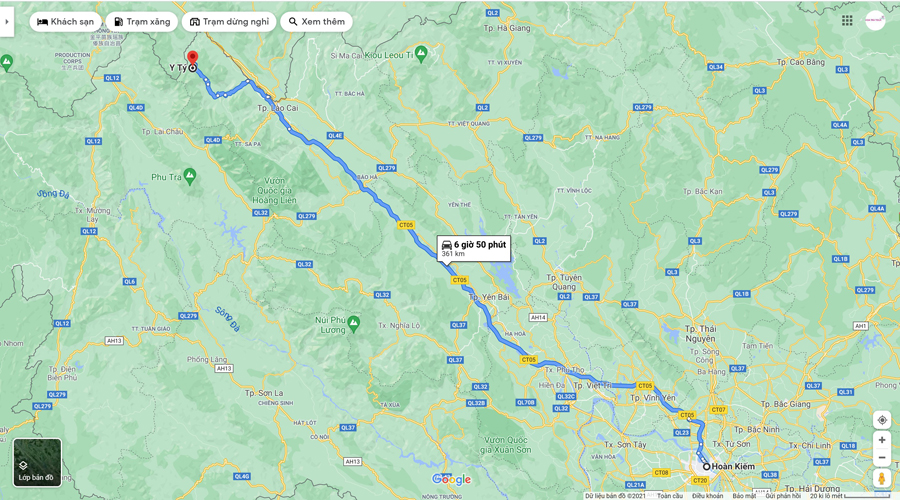 Chi duong di y ty anh google maps