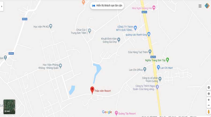 Thảo-viên-resort-trên-bản-đồ-google-maps