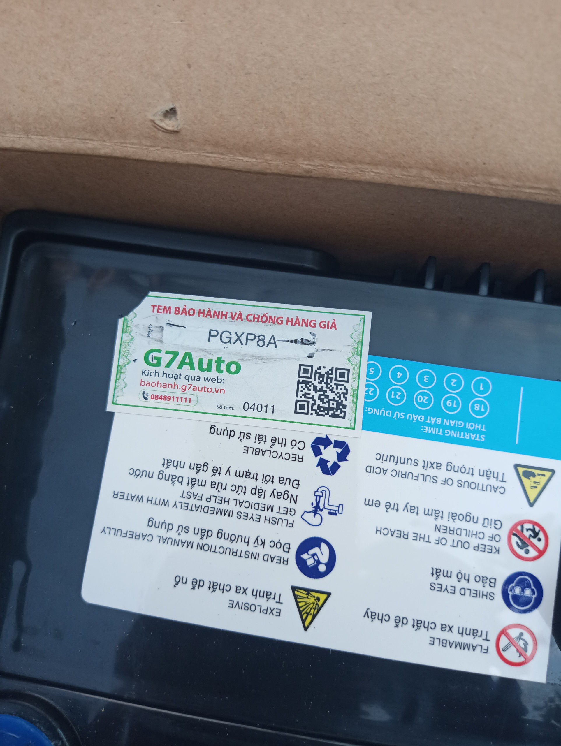 tem bảo hành của g7auto