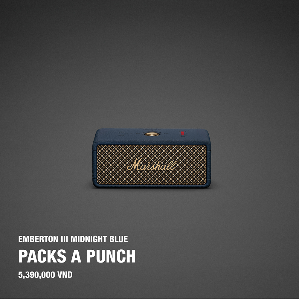 Marshall Công Bố Giá Bán và Ngày Ra Mắt Bộ Ba Major V, Emberton III, Acton III phiên bản màu mới Midnight Blue