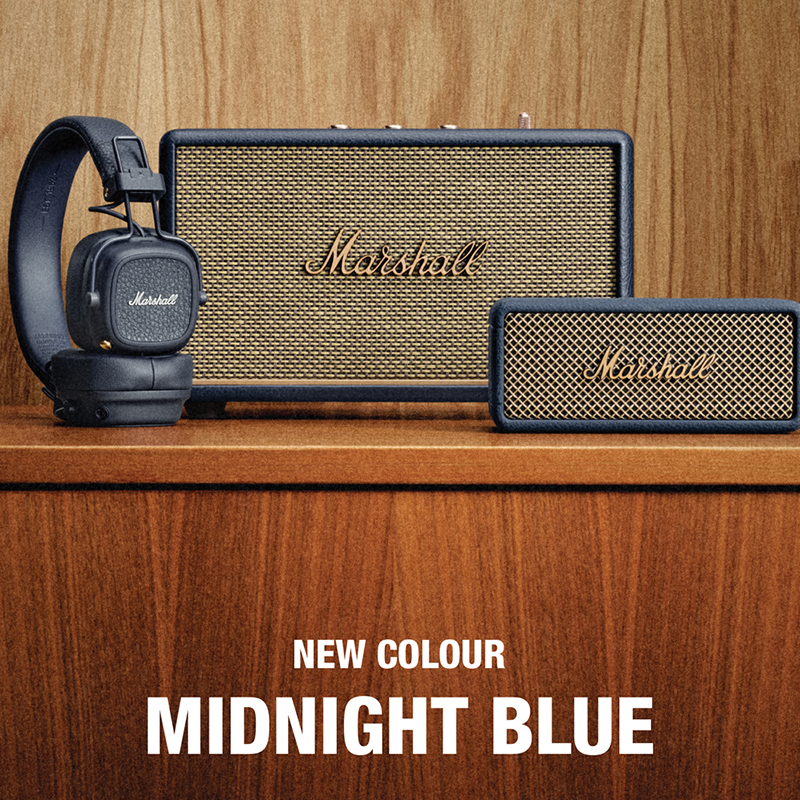 Marshall Công Bố Giá Bán và Ngày Ra Mắt Bộ Ba Major V, Emberton III, Acton III phiên bản màu mới Midnight Blue