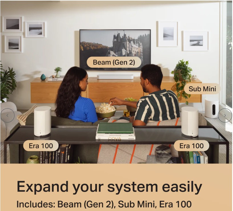 Sonos Immersive Set (Beam Gen 2, Sub Mini, Era 100)