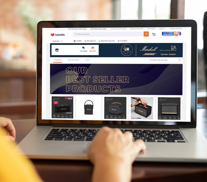 Gian hàng Loa Audio trên Lazada. Ảnh: Lazada Việt Nam