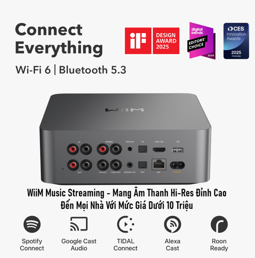 WiiM Music Streaming - Mang Âm Thanh Hi-Res Đỉnh Cao Đến Mọi Nhà Với Mức Giá Dưới 10 Triệu