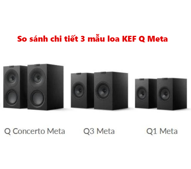 So sánh chi tiết 3 mẫu loa KEF Q Meta: Q1 Meta, Q3 Meta và Q Concerto Meta