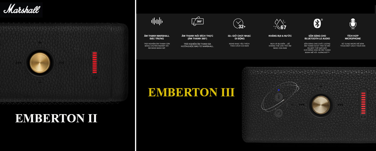 So sánh Marshall Emberton III & Emberton II
