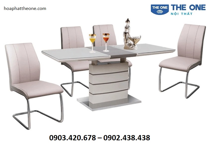 Bộ bàn ghế ăn thông minh có khả năng tăng diện tích bàn khi cần