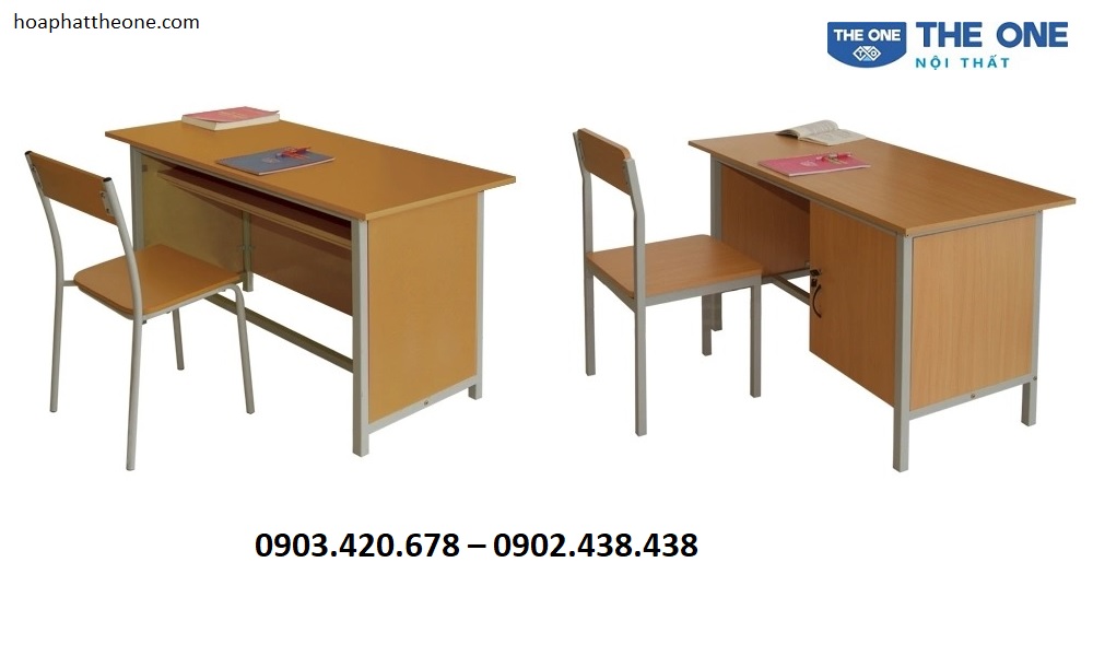 Bàn ghế giáo viên được thiết kế tiện ích, kiểu dáng đẹp