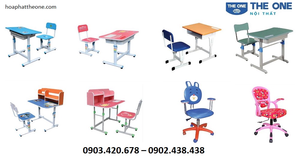 Các mẫu bàn ghế học sinh được sản xuất trên dây chuyền công nghệ hiện đại