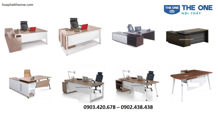 Kích thước bàn giám đốc hiện đại rất phong phú
