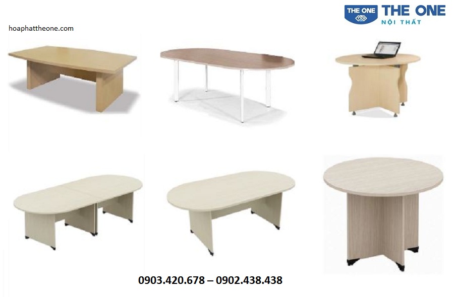Các mẫu bàn họp văn phòng tròn, oval được thiết kế hiện đại, đẹp mắt
