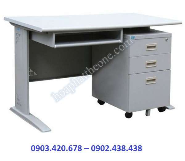 Bàn làm việc chân sắt mặt gỗ 1m6 HU16