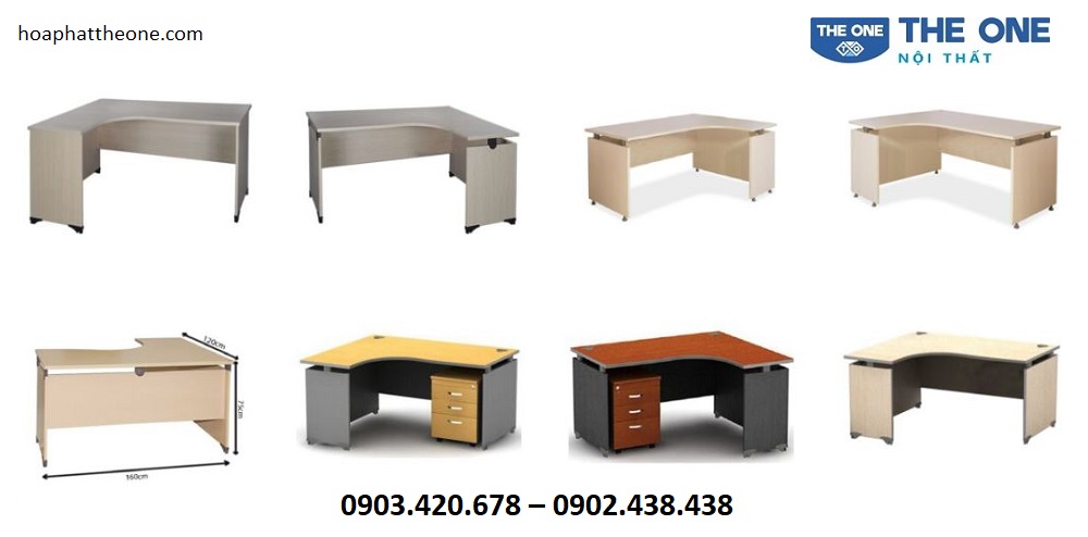 Bàn làm việc chữ L gỗ công nghiệp