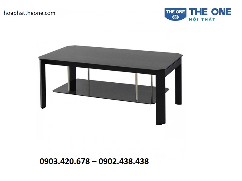 Bàn sofa khung thép mặt kính The One