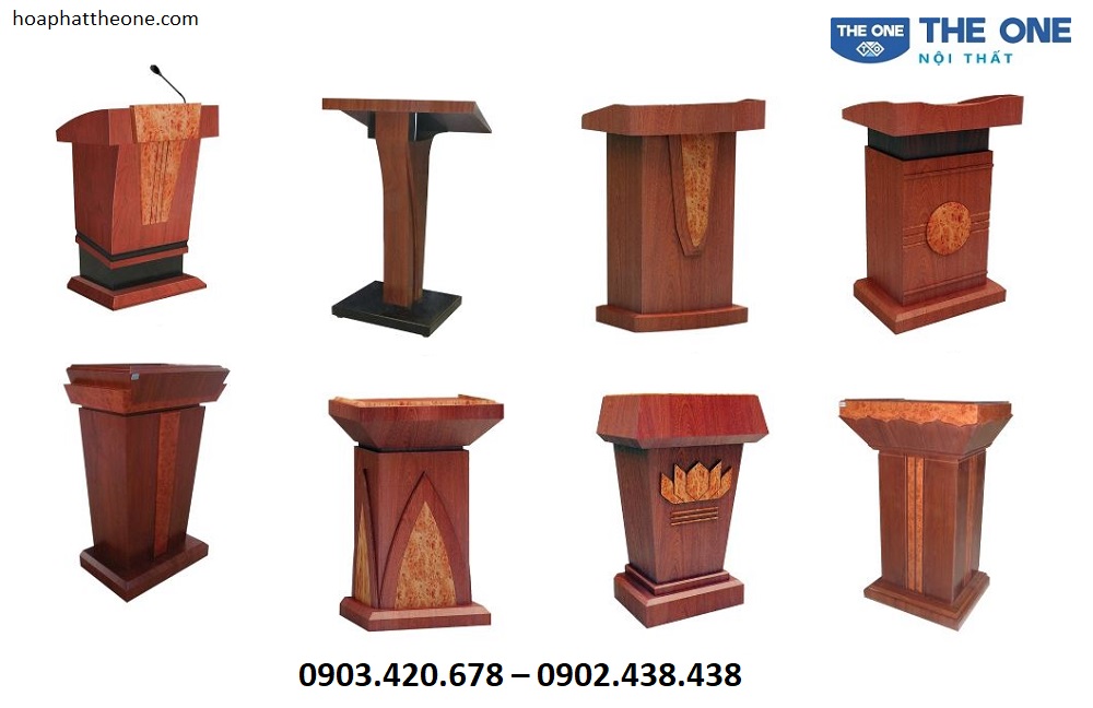 Các mẫu bục phát biểu The One được thiết kế với kích thước tiêu chuẩn