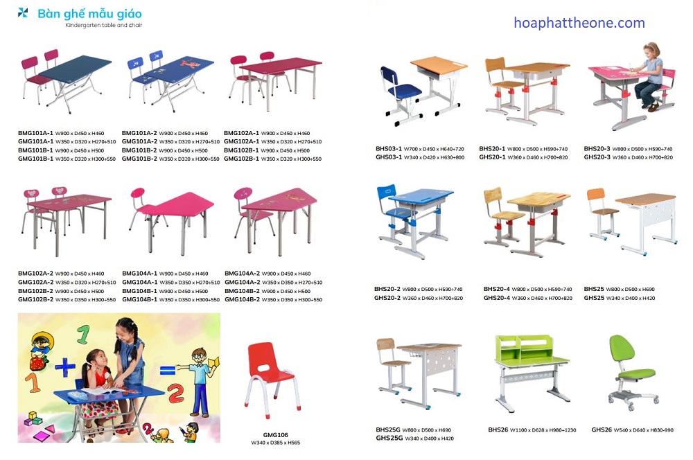 catalogue-ban-ghe-hoc-sinh-the-one