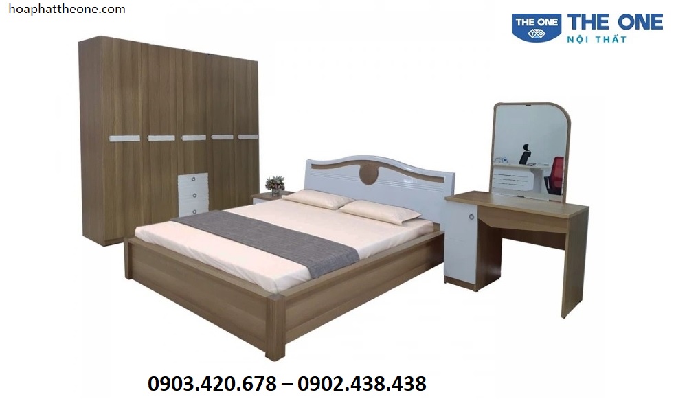 Bộ giường tủ phòng ngủ GN401 trang nhã, trẻ trung là sự lựa chọn hàng đầu của khách hàng