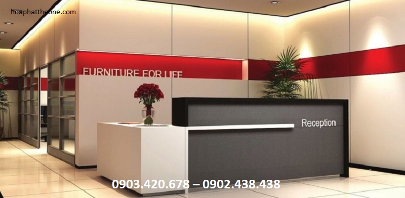 Nên lựa chọn quầy lễ tân có kích thước phù hợp với diện tích sảnh