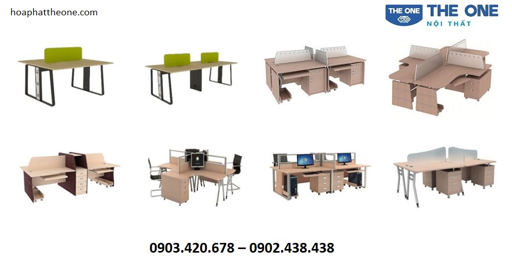 Module bàn làm việc là dạng cụm bàn gồm nhiều bàn đơn lẻ ghép với nhau