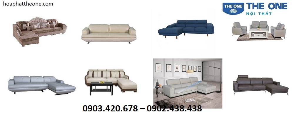 Ghế sofa phòng khách The One kiểu dáng đẹp, kích thước đa dạng