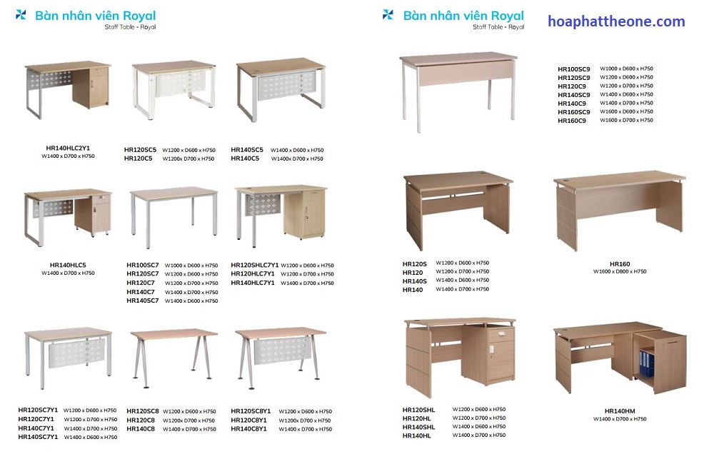 Bàn làm việc đa dạng về kiểu dáng, chất liệu, kích thước
