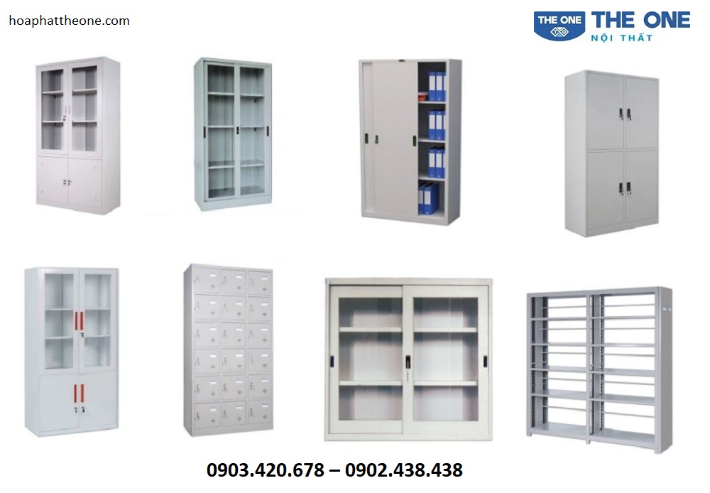 Tủ sắt The One sở hữu hàng trăm mẫu với kiểu dáng và kích thước khác nhau