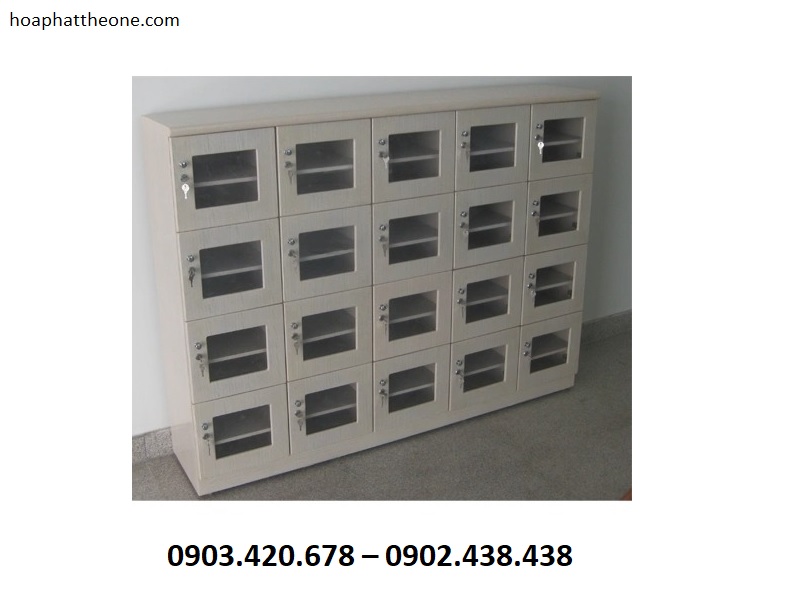 Mẫu tủ giày 20 ngăn gỗ công nghiệp kết hợp cánh kính