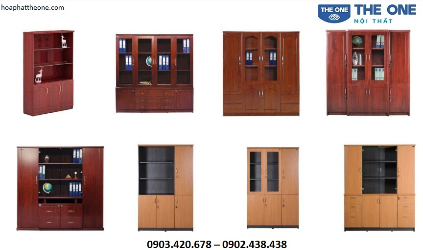 Các mẫu tủ tài liệu phòng giám đốc đa dạng về kiểu dáng, mẫu mã