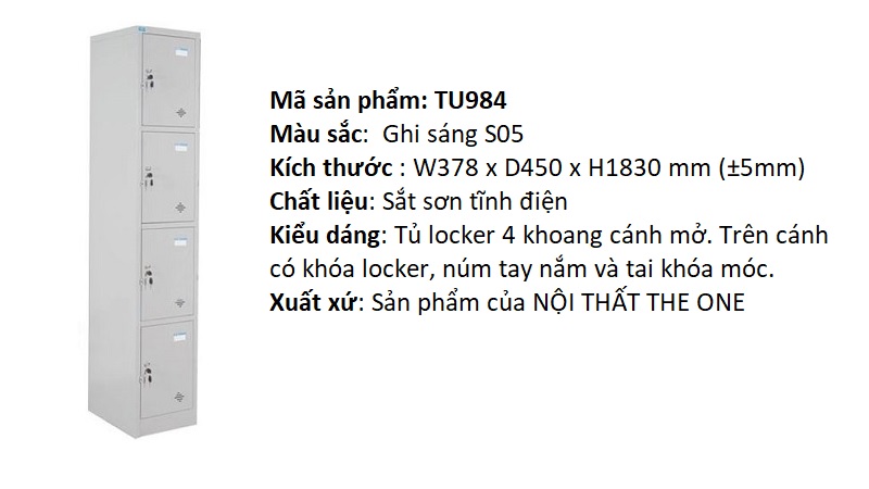 Tủ hồ sơ 4 cánh TU984