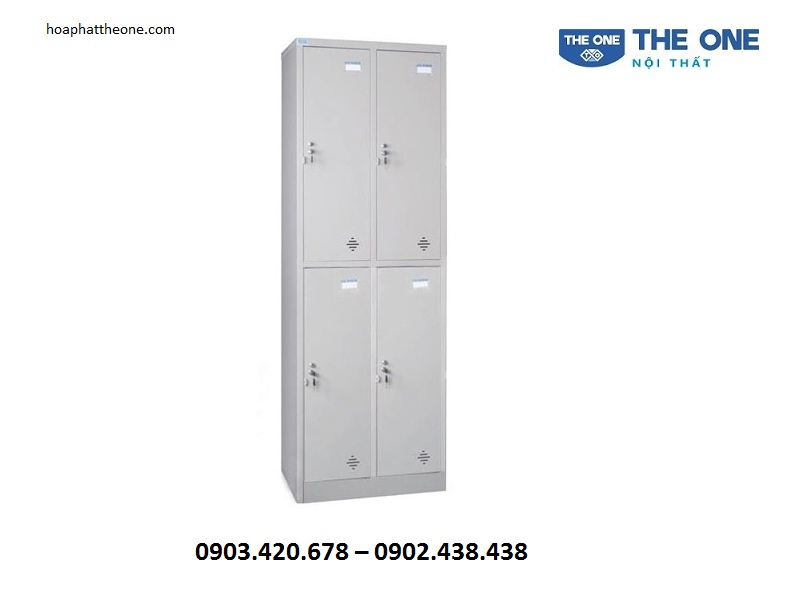 Tủ Locker 4 Ngăn TU982-2K được làm từ sắt sơn tĩnh điện bền đẹp