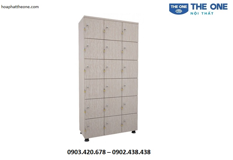 Tủ locker gỗ thiết kế đơn giản dễ dàng lắp đặt