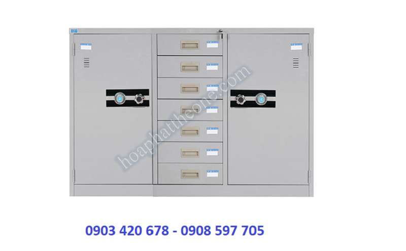 Tủ hồ sơ thấp ghép 3 khoang TU118-7D