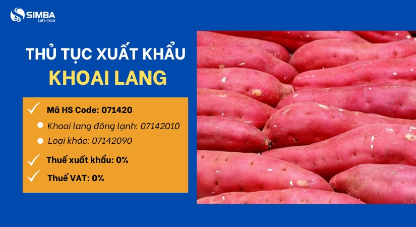 Thủ tục xuất khẩu khoai lang chi tiết