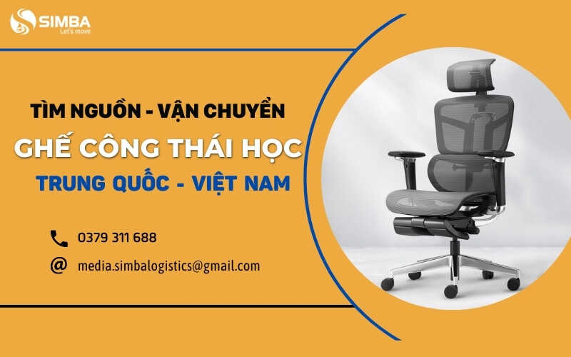 SIMBA cung cấp dịch vụ tìm nguồn, vận chuyển ghế công thái học giá rẻ