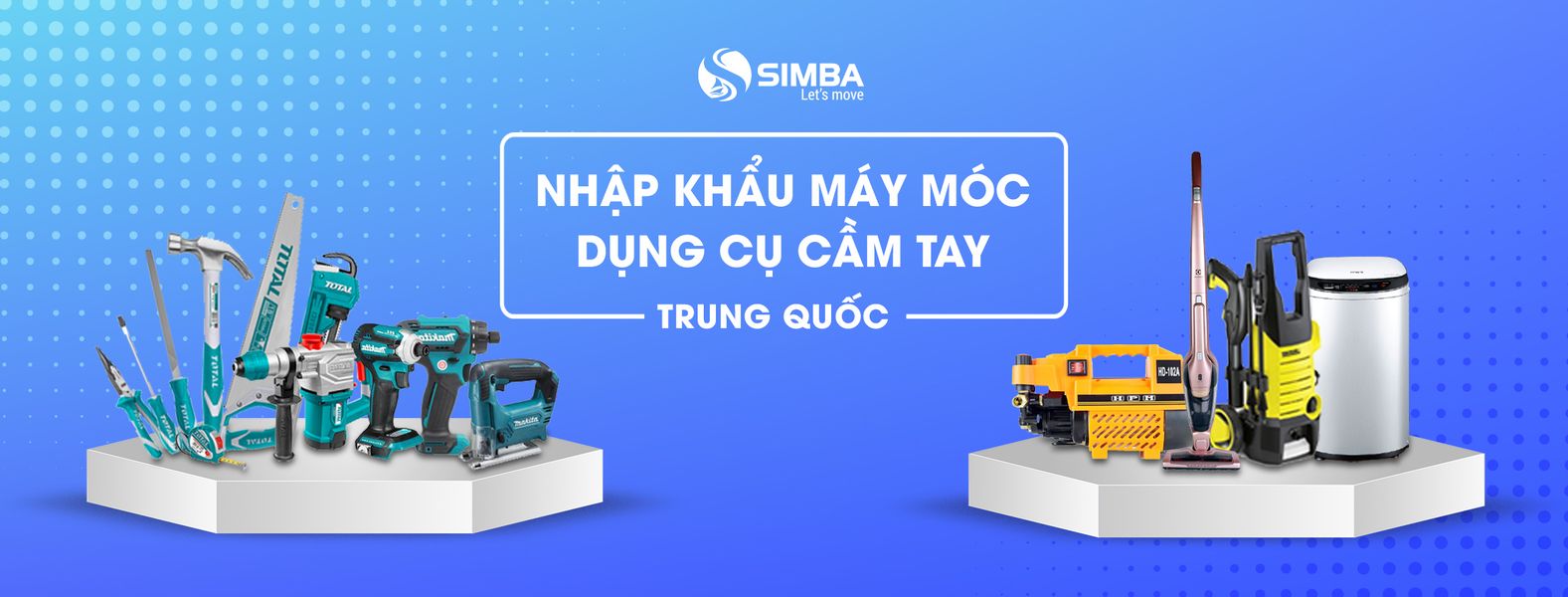 Simba - Đơn vị cung cấp dịch vụ tìm nguồn, vận chuyển máy cắt sắt cầm tay từ Trung Quốc về Việt Nam
