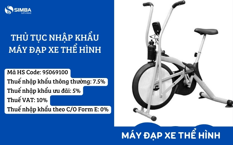 Thủ tục nhập khẩu máy đạp xe thể hình