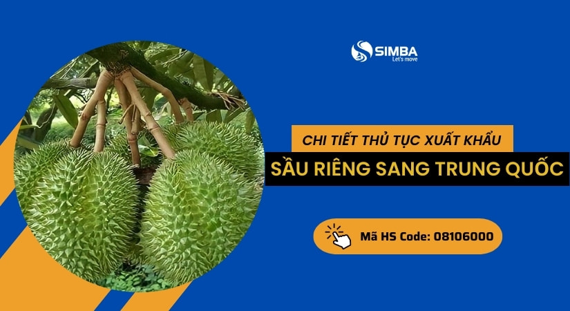 Chi tiết thủ tục xuất khẩu sầu riêng sang Trung Quốc