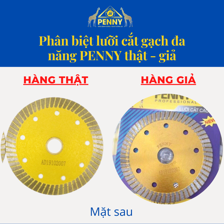 Phân biệt lưỡi cắt gạch đa năng PENNY thật - giả