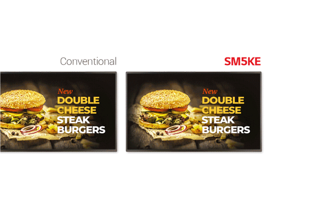 LG signage SM5KE không bị gián đoạn nội dung - màn hình đen